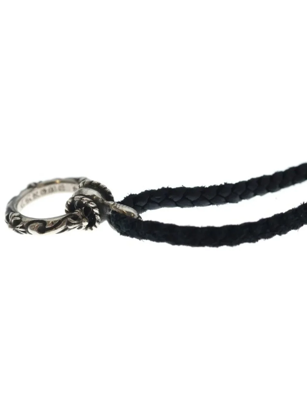 Chrome Hearts Ewlp Sbtband Motif Eyewear Loop Leather Braid Sbt Band Ring